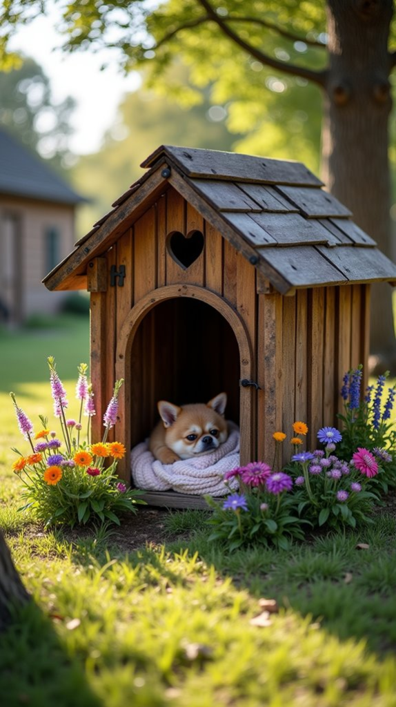 16. DIY Dog House With Reclaimed Wood