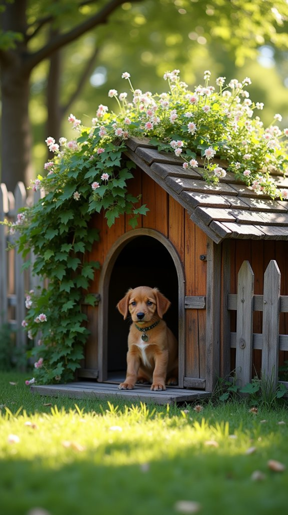17. Dog House With Garden Trellis