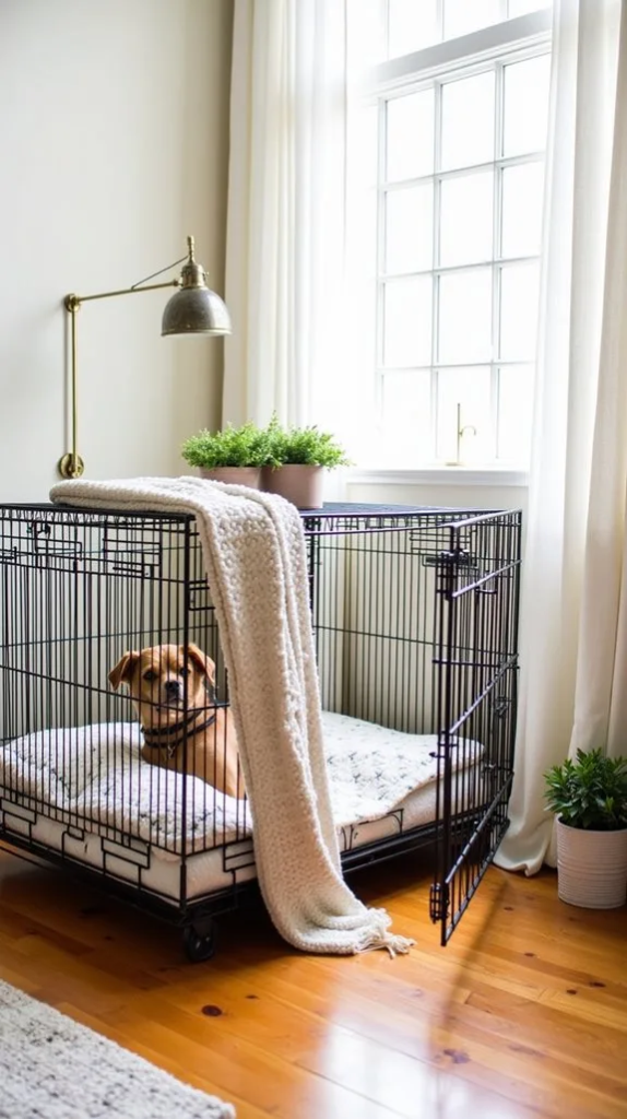 Use Stylish Crates for Dog Sleeping Areas