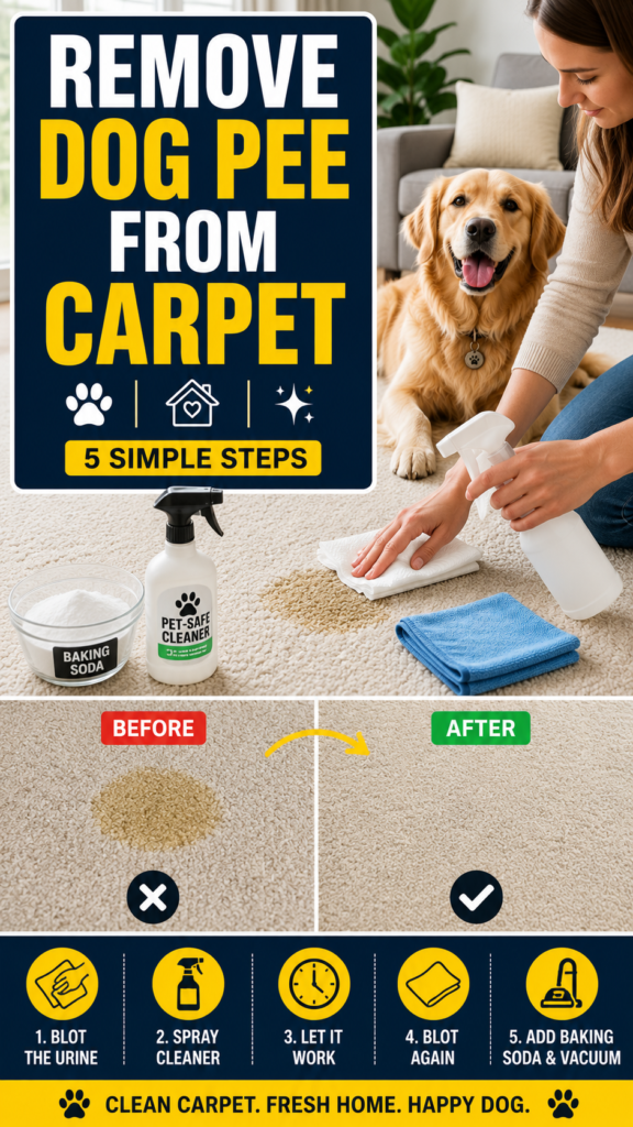 How to Remove Dog Pee from Carpet in 5 Simple Steps 