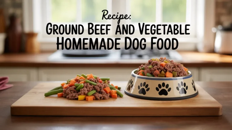 Recipe: Ground Beef and Vegetable Homemade Dog Food