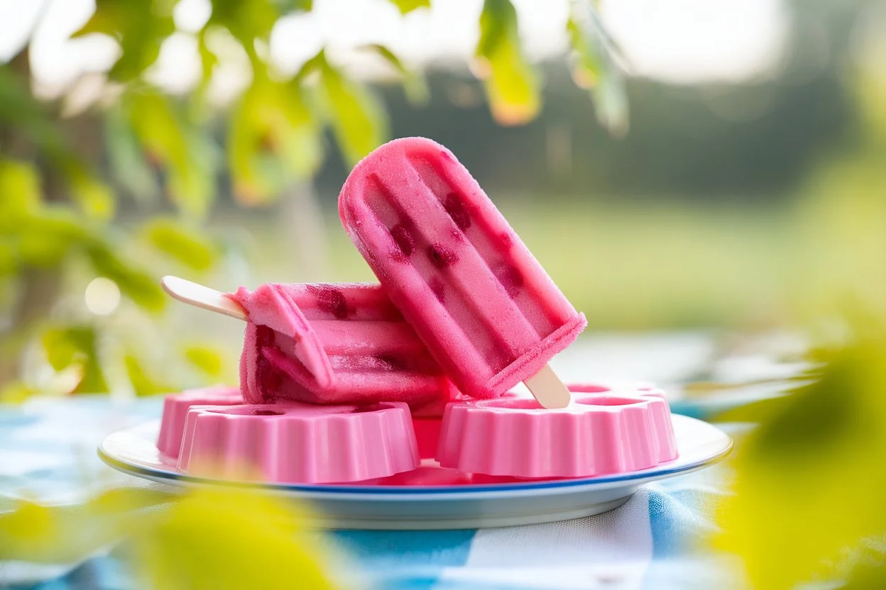 Raspberry Popsicles for Dogs