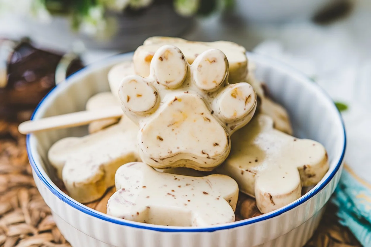 Frozen Peanut Butter Banana Pops for Dogs (Summer Vibes in a Treat)