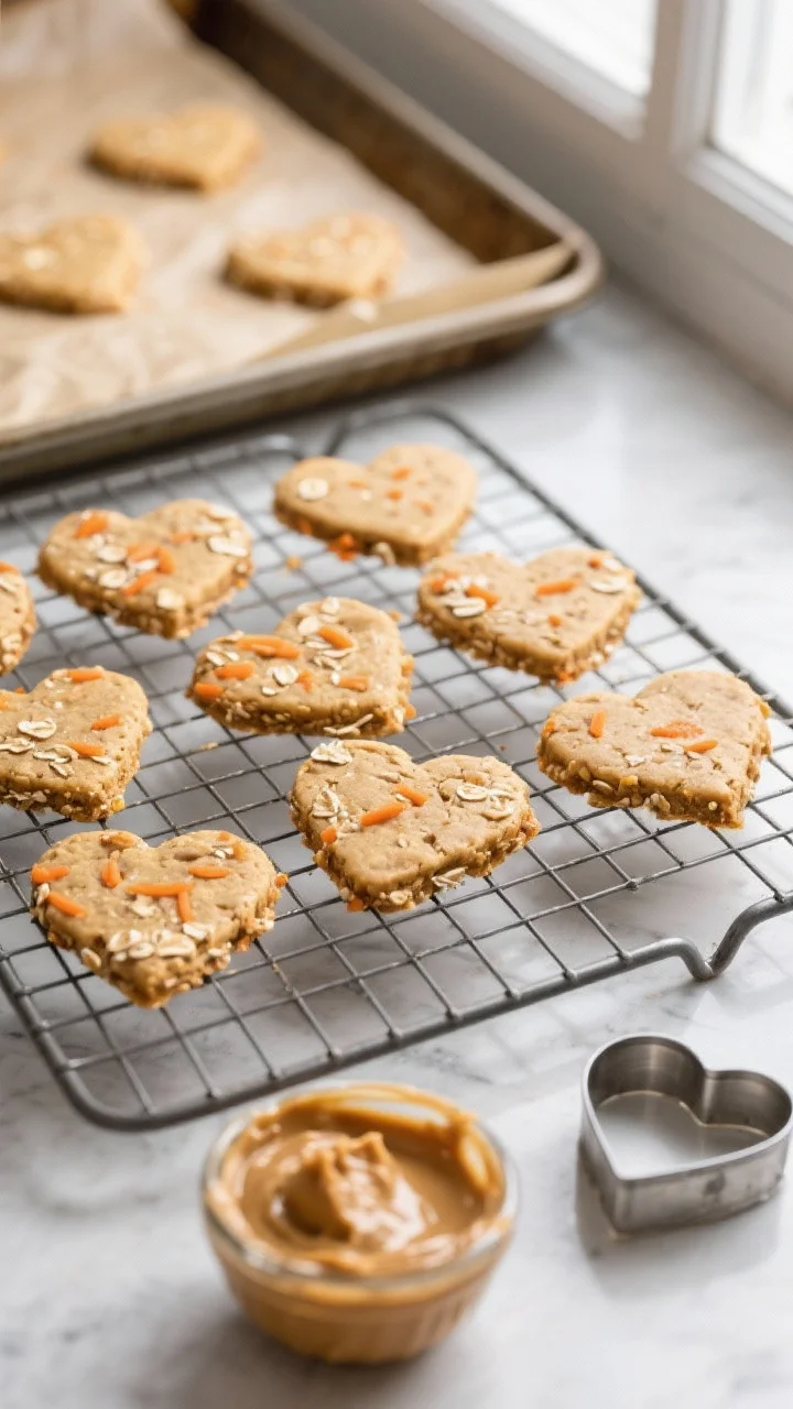 Peanut Butter & Carrot Hearts – Simple Dog Treat Idea
