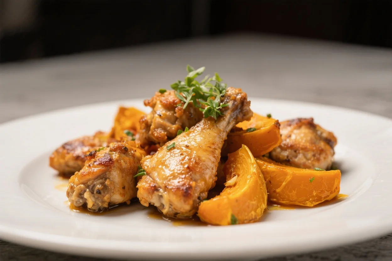 Chicken Pieces and Pumpkin Homemade Dog Food