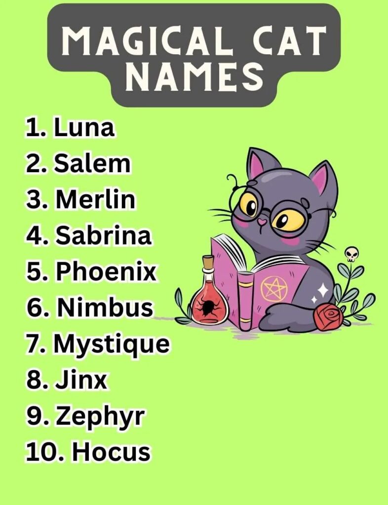 Best Magical Cat Names Ideas List