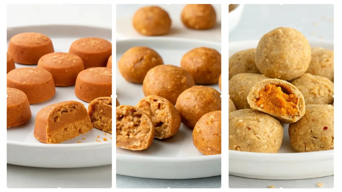 Easy no-bake peanut butter and pumpkin dog treats