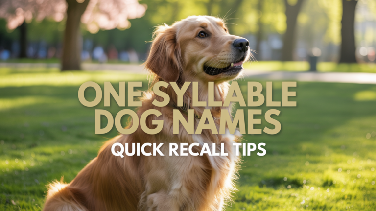 One Syllable Dog Names (Quick Recall Tips)