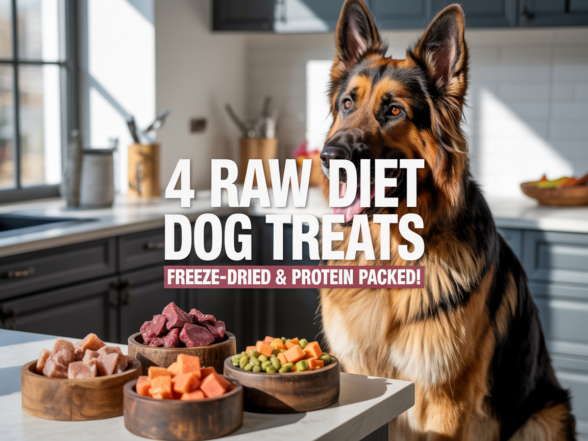 4 Raw Diet Dog Treats with Freeze-Dried Ingredients